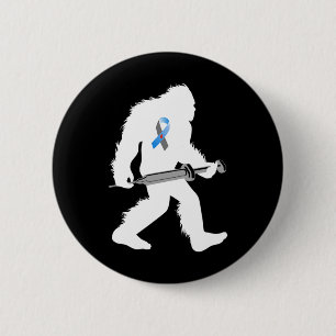 Bigfoot Diabetic Awareness Sasquatch Type 1 Diabet 6 Cm Round Badge