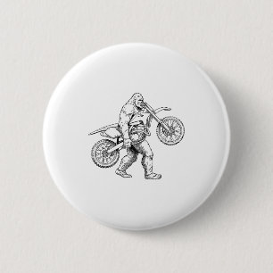 Bigfoot Dirt Bike Sasquatch Biker  6 Cm Round Badge
