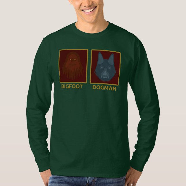 Bigfoot & Dogman Long Sleeve T-Shirt (Front)