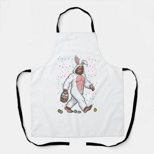 Bigfoot Easter Bunny Costume Funny Sasquatch Men W Apron