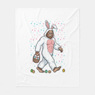 Bigfoot Easter Bunny Costume Funny Sasquatch Men W Fleece Blanket