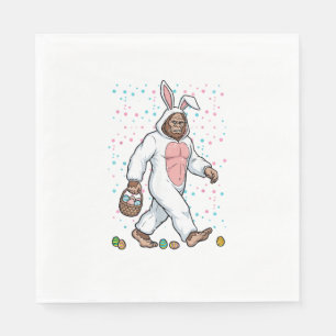 Bigfoot Easter Bunny Costume Funny Sasquatch Men W Napkin
