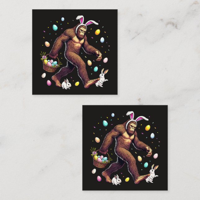 Bigfoot Easter Day Funny Sasquatch Card (Front/Back)