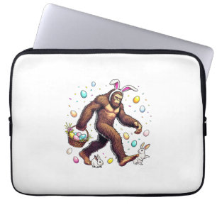 Bigfoot Easter Day Funny Sasquatch Cute Bunny East Laptop Sleeve