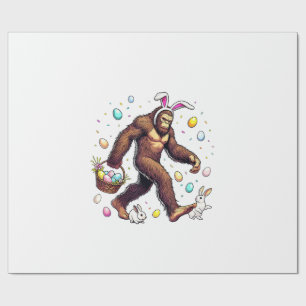 Bigfoot Easter Day Funny Sasquatch Cute Bunny East Wrapping Paper