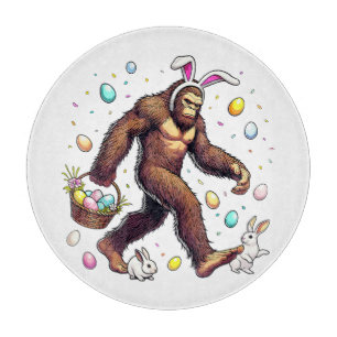 Bigfoot Easter Day Funny Sasquatch Cutting Board