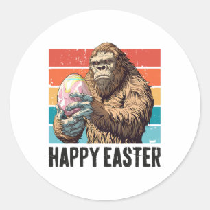 Bigfoot Easter Egg Happy Easter Day Bigfoot Lover Classic Round Sticker