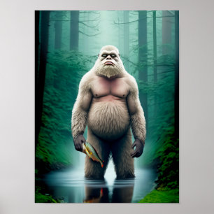 Bigfoot Encounter - 12 x 16 Wall Poster