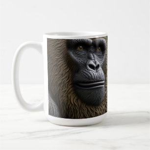 Bigfoot Face Closeup Gorilla, Skunk Ape Coffee Mug