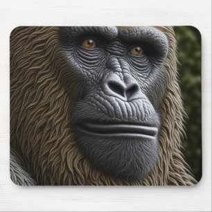 Bigfoot Face Closeup   Gorilla, Skunk Ape Mouse Pad