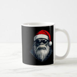 Bigfoot Face Sungles Santa Christmas Funny Xmas Sa Coffee Mug