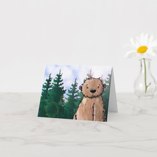 Bigfoot Fan Sasquatch Note Card (Small Plant)