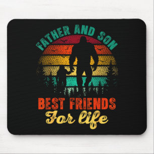 Bigfoot father and son friend for life father's mouse pad