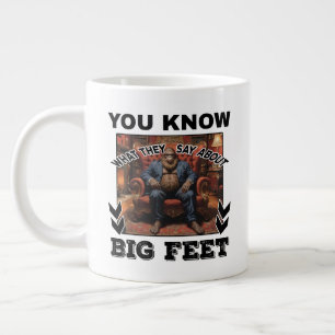 Bigfoot Feet Joke Large Coffee Mug