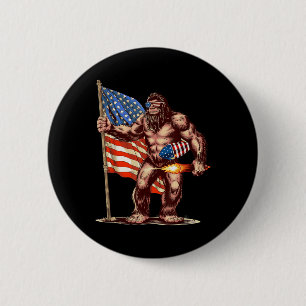 Bigfoot Fireworks 4th Of July Sasquatch American U 6 Cm Round Badge