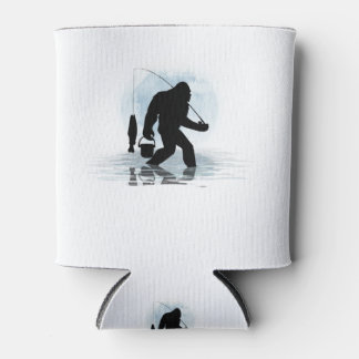 Bigfoot Fishing-Bigfoot Fishing Funny Sasquatch Can Cooler