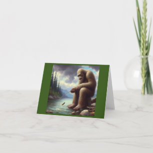 Bigfoot Fishing Card