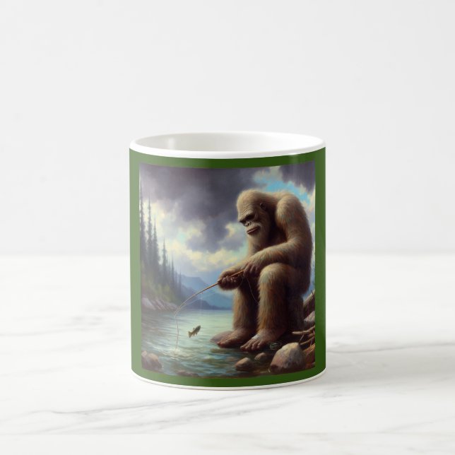 Bigfoot Fishing Coffee Mug (Center)