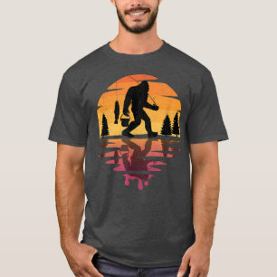 Bigfoot Fishing Funny Sasquatch And Fish Sunset Fi T-Shirt