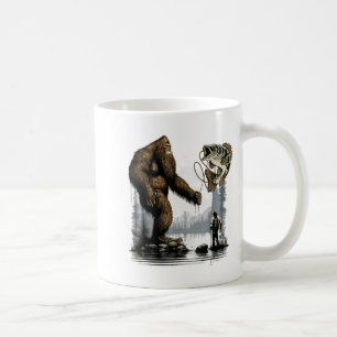 Bigfoot Fishing Funny Sasquatch Fi-shirt Coffee Mug