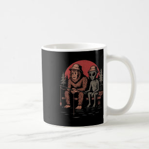 Bigfoot Fishing Shirt Men Boys Sasquatch Fishing D Coffee Mug