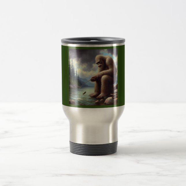 Bigfoot Fishing Travel Mug (Center)