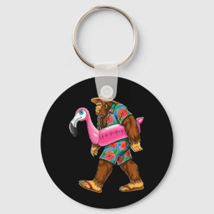 Bigfoot Flamingo Sasquatch Summer nk Float ol Key Ring