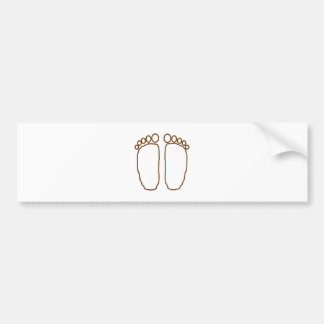 bigfoot foot prints transparent bumper sticker