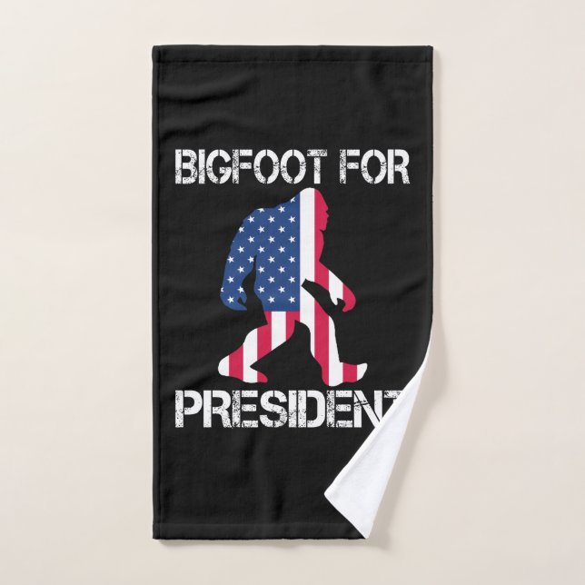 Bigfoot For President Funny Bigfoot Hand Towel (Hand Towel)