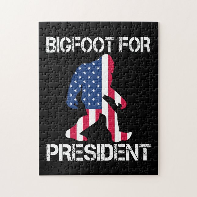 Bigfoot For President Funny Bigfoot Jigsaw Puzzle (Vertical)