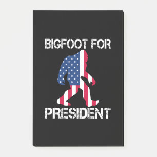 Bigfoot For President Funny Bigfoot Post-it Notes