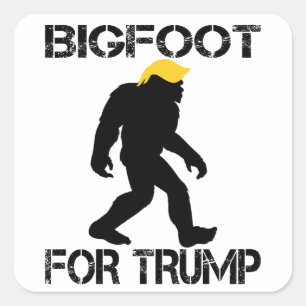 Bigfoot For Trump 2024 Elections Square Sticker