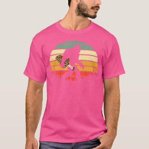 Bigfoot Foraging Morels Sasquatch Mycology Morel M T-Shirt