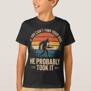 Bigfoot Funny Disc Golf Sasquatch Frisbee Men Wome T-Shirt