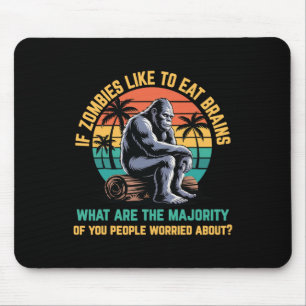 Bigfoot Funny Sasquatch Zombies Horror Lover  Mouse Pad