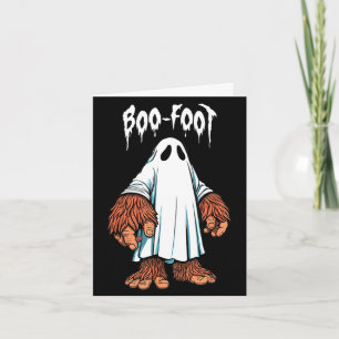Bigfoot ghost costume halloween boo-foot sasquatch card