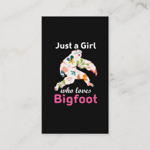 Bigfoot Girl Sasquatch lover Yeti Fan Business Card