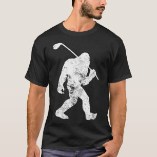 Bigfoot Golf Golfer Vintage Sasquatch Funny Men Wo T-Shirt