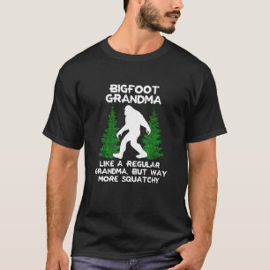 Bigfoot Grandma T-Shirt Funny Sasquatch Gift Tee S