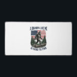 Bigfoot Grandpa Vintage American Flag Shirt Design Desk Mat<br><div class="desc">Bigfoot Grandpa Vintage American Flag Shirt Design_1</div>