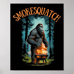 Bigfoot Grilling Sasquatch Pitmaster Grill Bbq Smo Poster