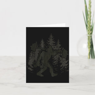 Bigfoot Gym Workout Fitness Forest Men Women  Card
