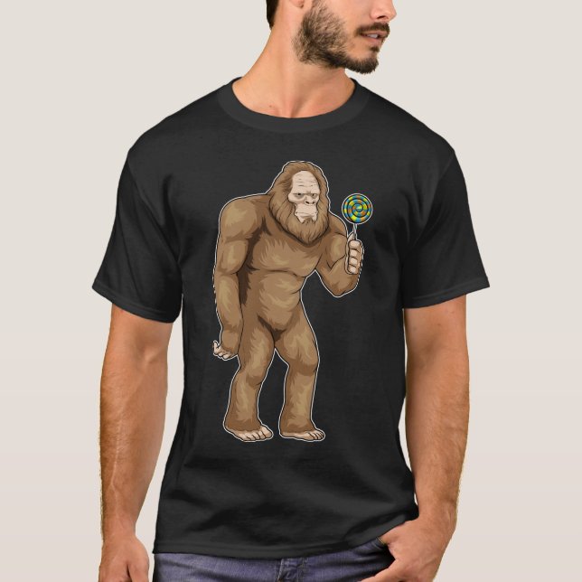 Bigfoot Halloween Lollipop T-Shirt (Front)