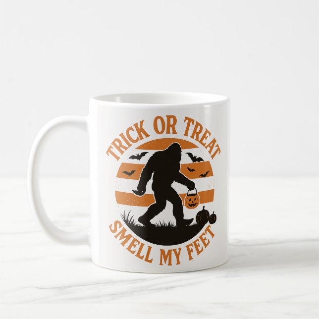 Bigfoot Halloween Mug Spooky Sasquatch Coffee Cup (Left)