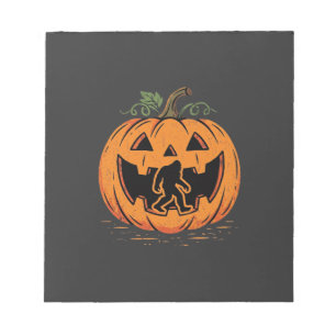 Bigfoot Halloween Pumpkin Silhouette Design_1 Notepad