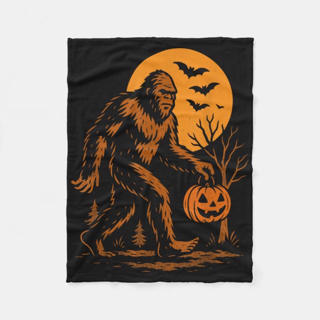 Bigfoot Halloween Sasquatch  Fleece Blanket (Front)