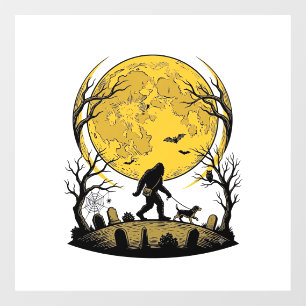 Bigfoot Halloween Shirt Full Moon Dog Walk_1