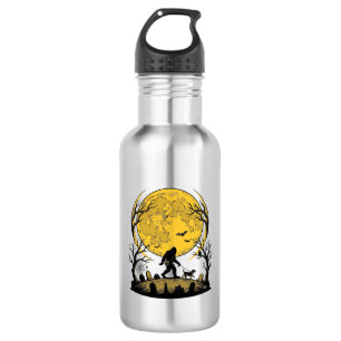 Bigfoot Halloween Shirt Full Moon Dog Walk_1 532 Ml Water Bottle