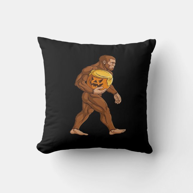 Bigfoot Halloween Trumpkin Pumpkin Classic Cushion (Front)