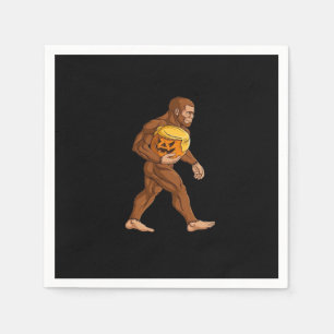 Bigfoot Halloween Trumpkin Pumpkin Classic Napkin